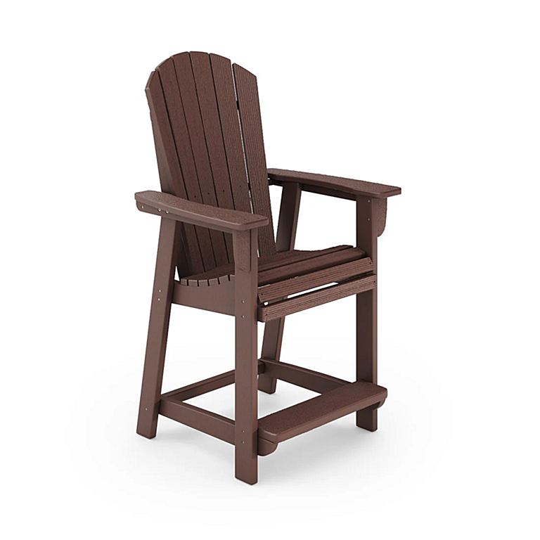 SoPoly St Simons Fan Back Counter Chair