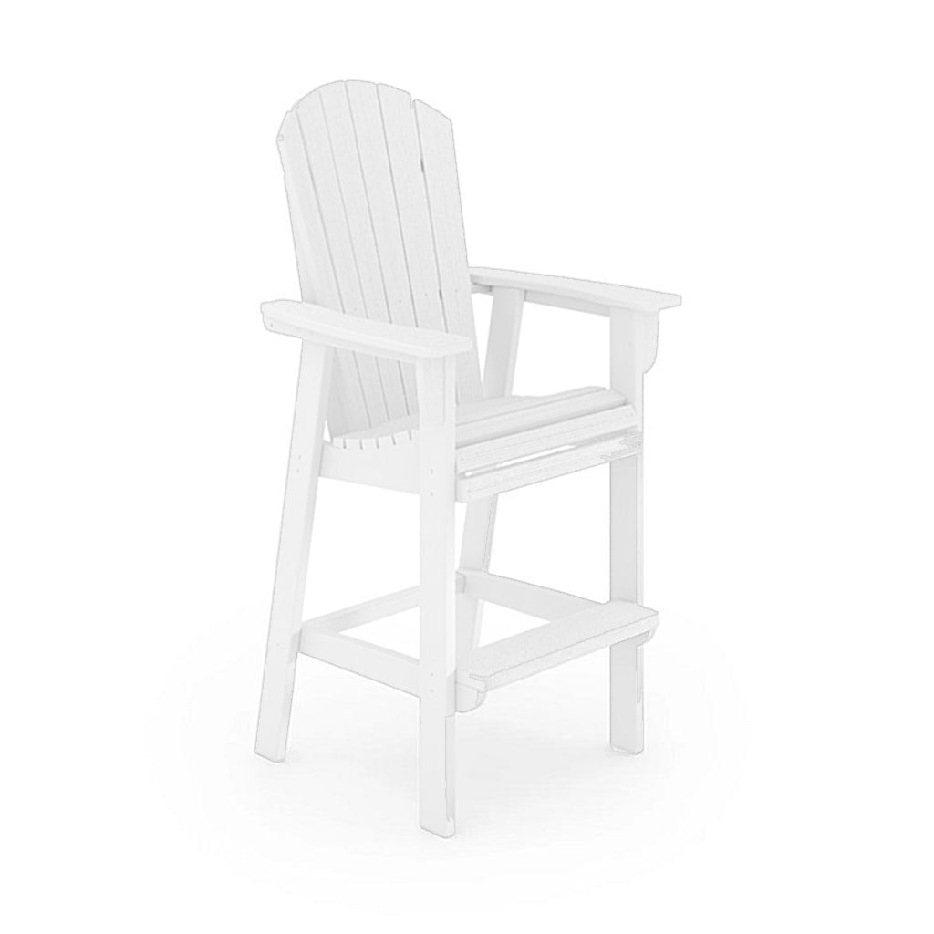 SoPoly St Simons Fan Back Bar Chair Premium