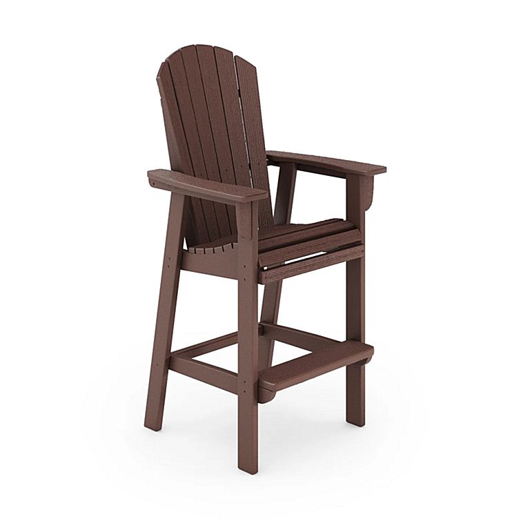 SoPoly St Simons Fan Back Bar Chair Premium