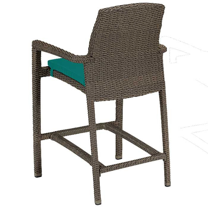 Tropitone Evo Woven Stationary Bar Stool with Pad