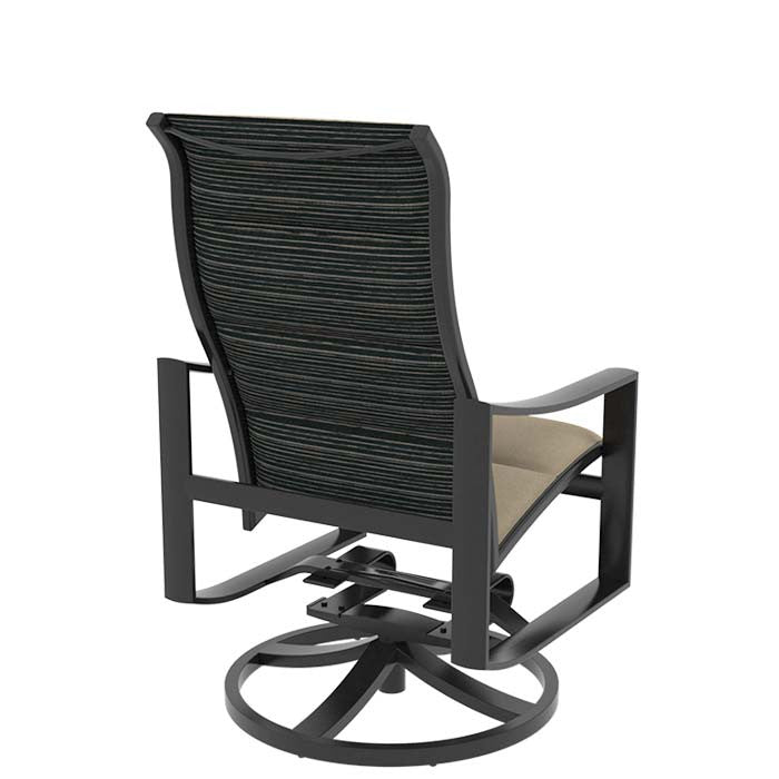 Tropitone Kenzo Padded Sling High Back Swivel Rocker