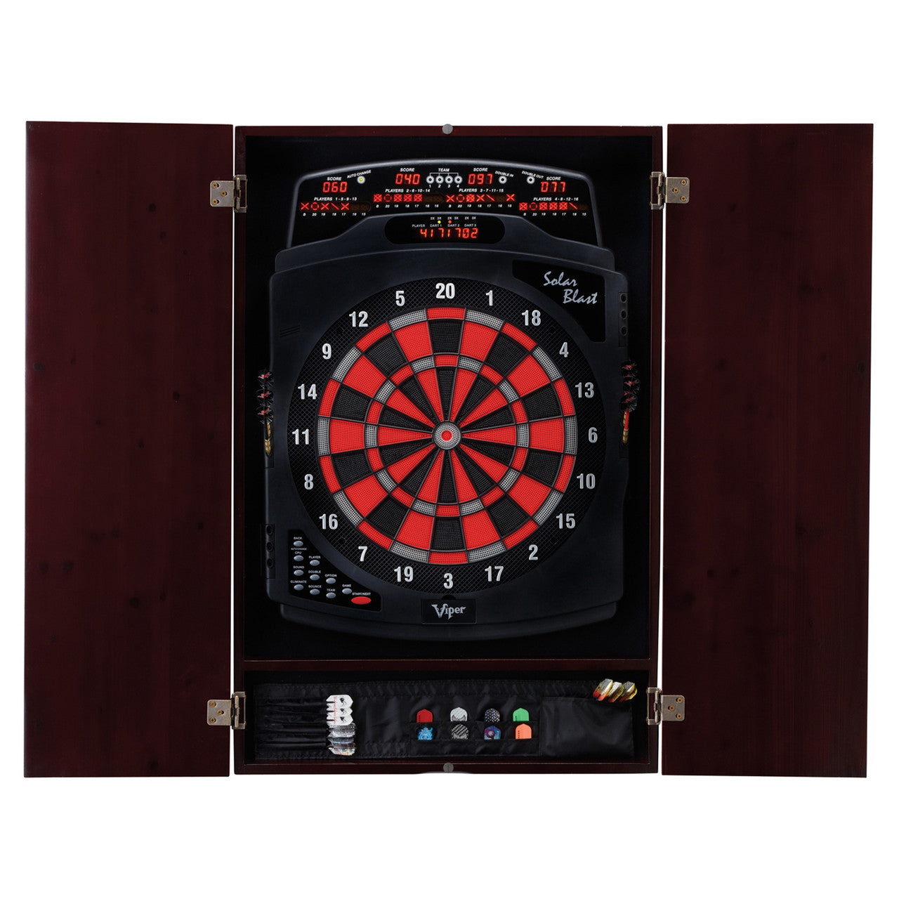 Metropolitan Mahogany Soft Tip Dartboard Cabinet