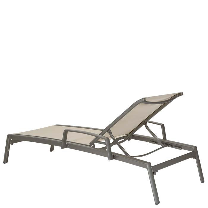 Tropitone Elance Relaxed Sling Chaise Lounge - with arms