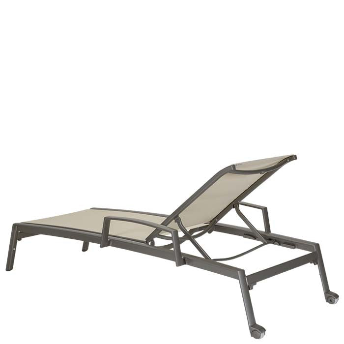 Tropitone Elance Relaxed Sling Chaise Lounge with Arms