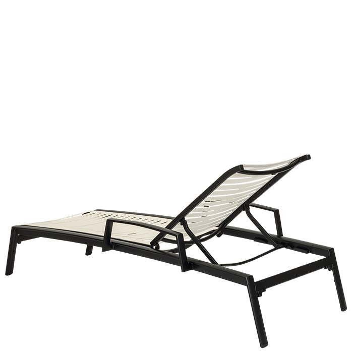 Tropitone Elance EZ SPAN™ Ribbon Segment Chaise Lounge Armless with wheels
