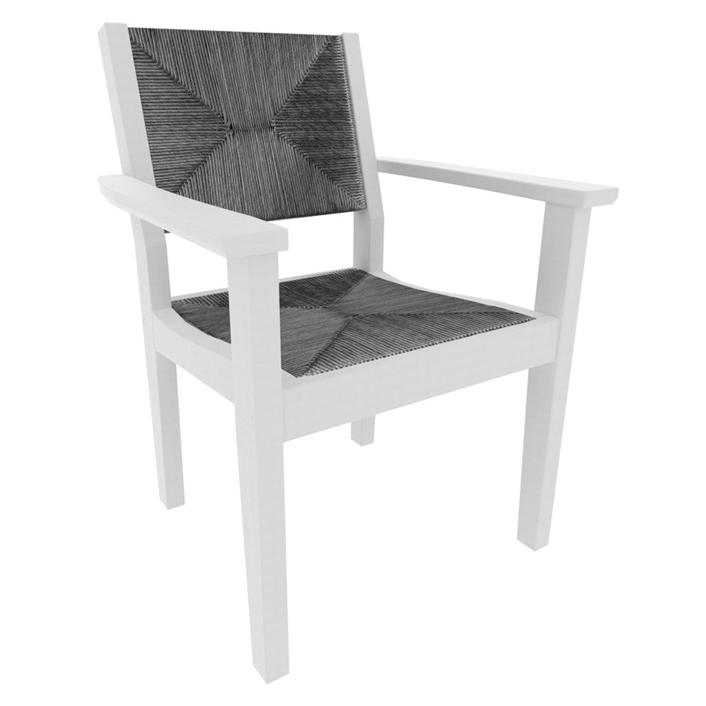 Seaside Casual Greenwich Dining Arm Chair Woven