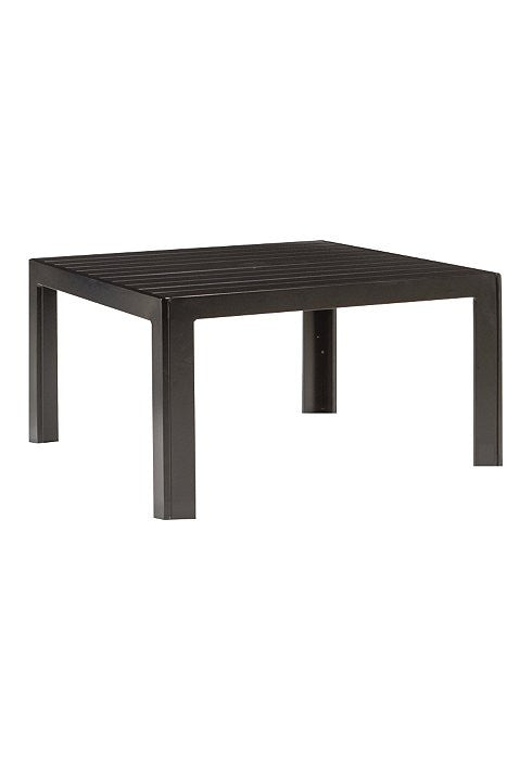 Tropitone Aluminum Slat 48" Square Dining Umbrella Table