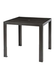 Tropitone Aluminum Slat 36" Square Counter Umbrella Table