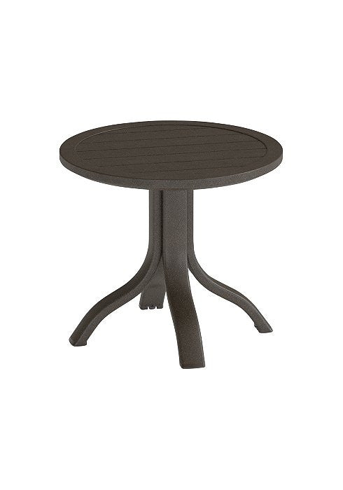 Tropitone Horizon Slat 20" Round KD Pedestal Tea Table