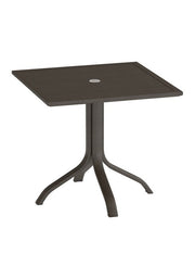 Tropitone Horizon Slat 30" x 24" Rectangular KD Pedestal Dining Table