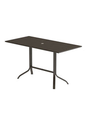 Tropitone Horizon Slat 72" x 36" Rectangular KD Pedestal Bar Umbrella