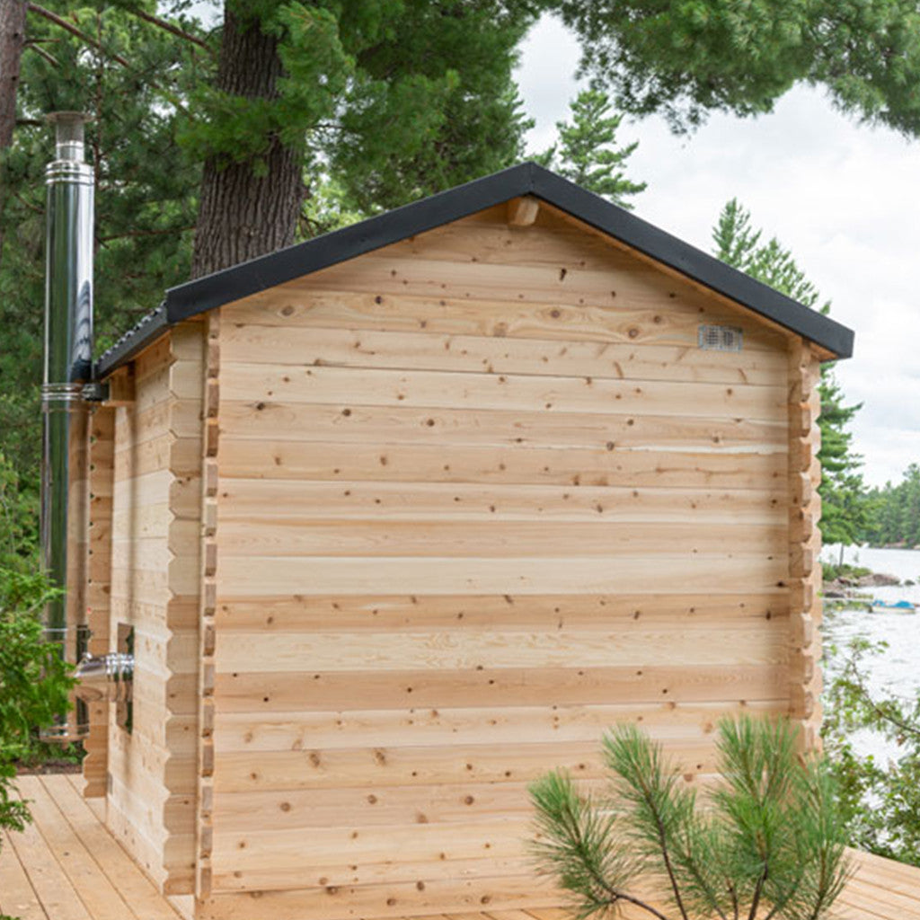 Canadian Timber Georgian Cabin Sauna with Porch