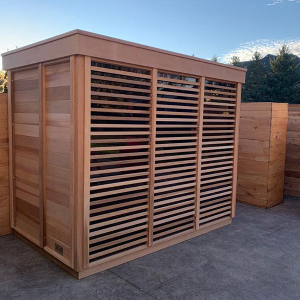 Pure Cube Outdoor Sauna - Clear Red Cedar