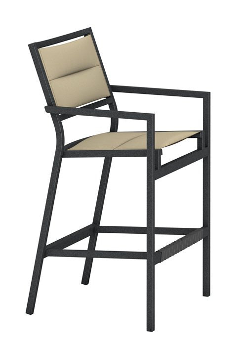 Tropitone Cabana Club Padded Sling Stationary Bar Stool