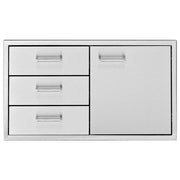 30" Delta Heat Door 3-Drawer Combo