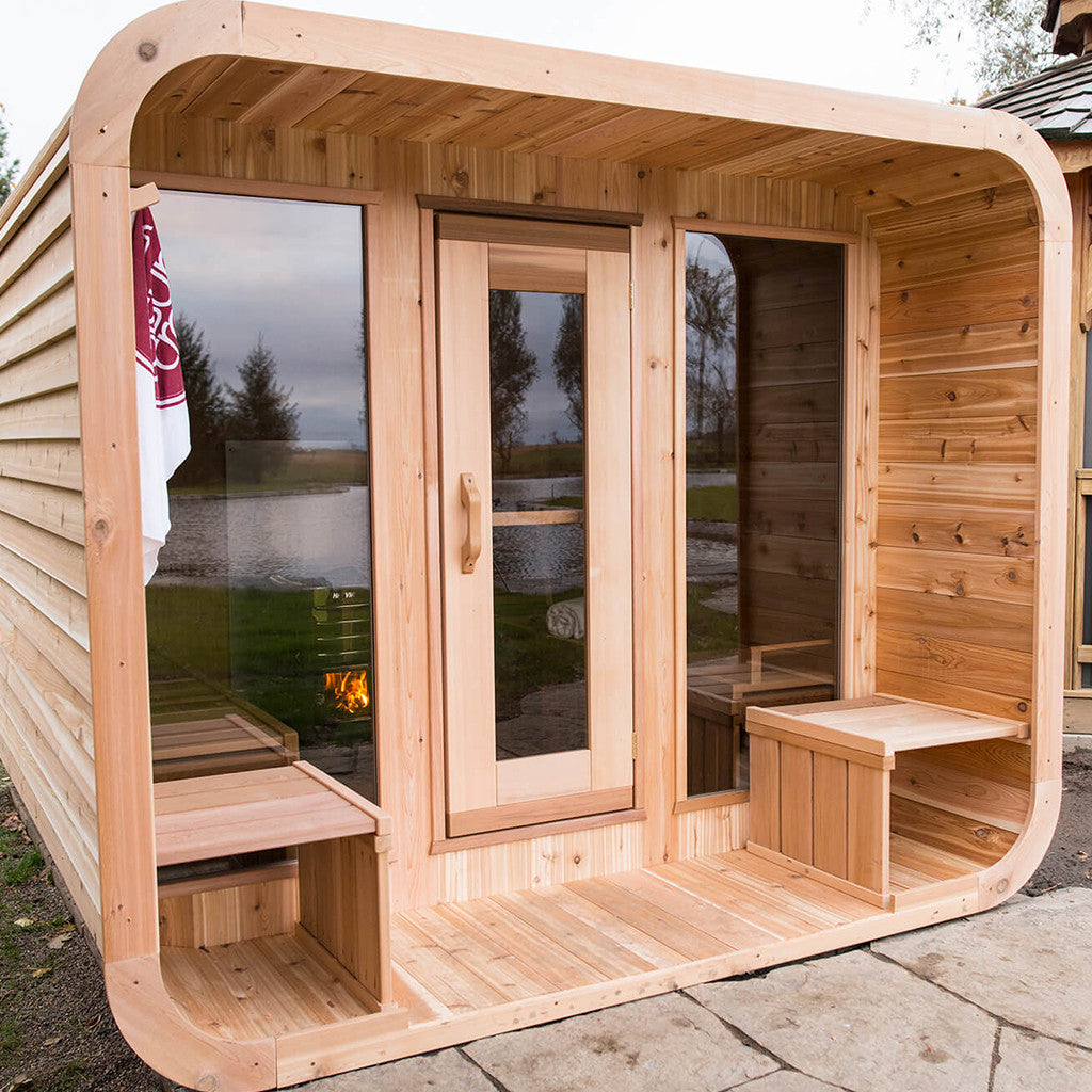 Dundalk Luna Sauna with Porch- Knotty Cedar