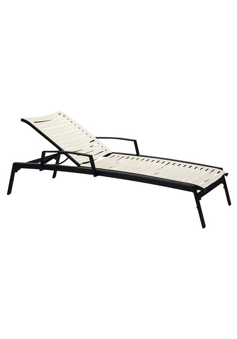 Tropitone Elance EZ SPAN™ Ribbon Segment Chaise Lounge Armless with wheels