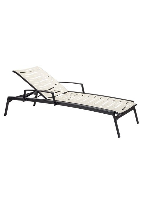 Tropitone Elance EZ SPAN™ Wave Segment Chaise Lounge Armless with wheels