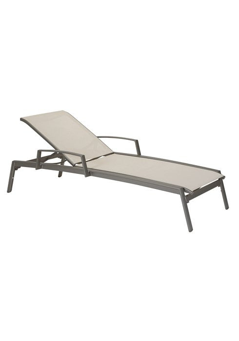 Tropitone Elance Relaxed Sling Chaise Lounge - with arms