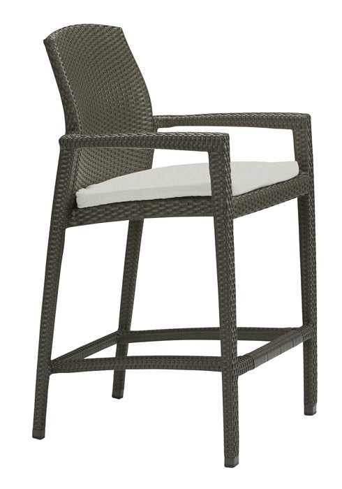 Tropitone Evo Woven Stationary Bar Stool with Pad