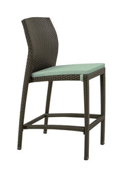 Tropitone Evo Woven Armless Bar Stool with Seat Pad