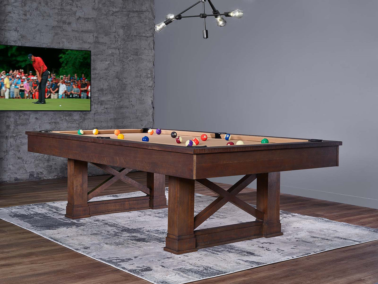 Farmhouse 8' Pool Table Cappuccino
