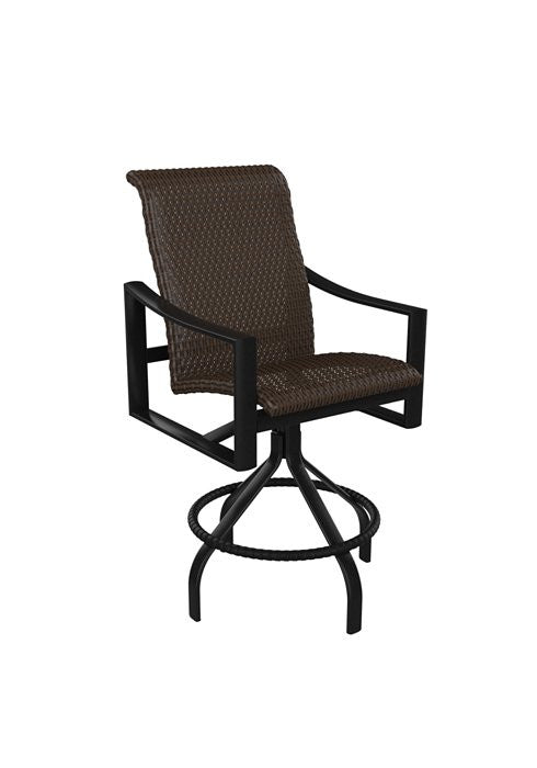 Tropitone Kenzo Woven Swivel Bar Stool