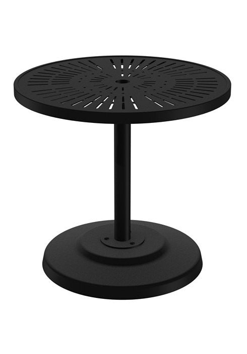 Tropitone La'Stratta 30" Round KD Pedestal Dining Umbrella Table