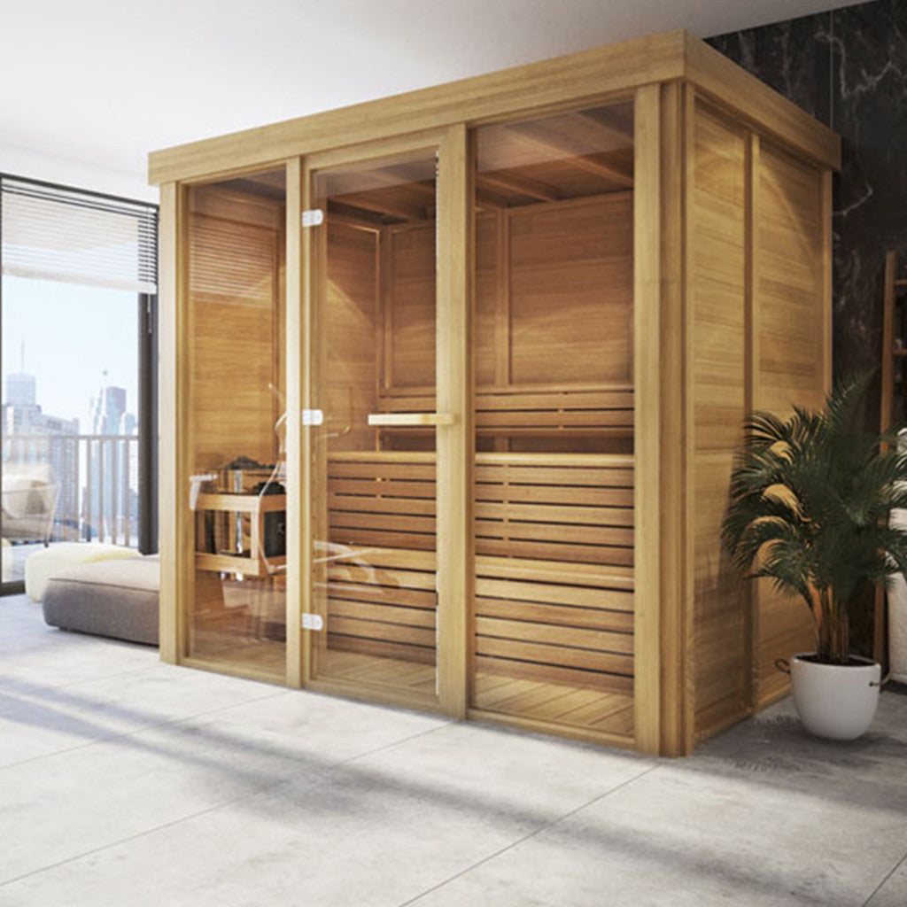 Pure Cube Indoor Sauna - Clear Red Cedar