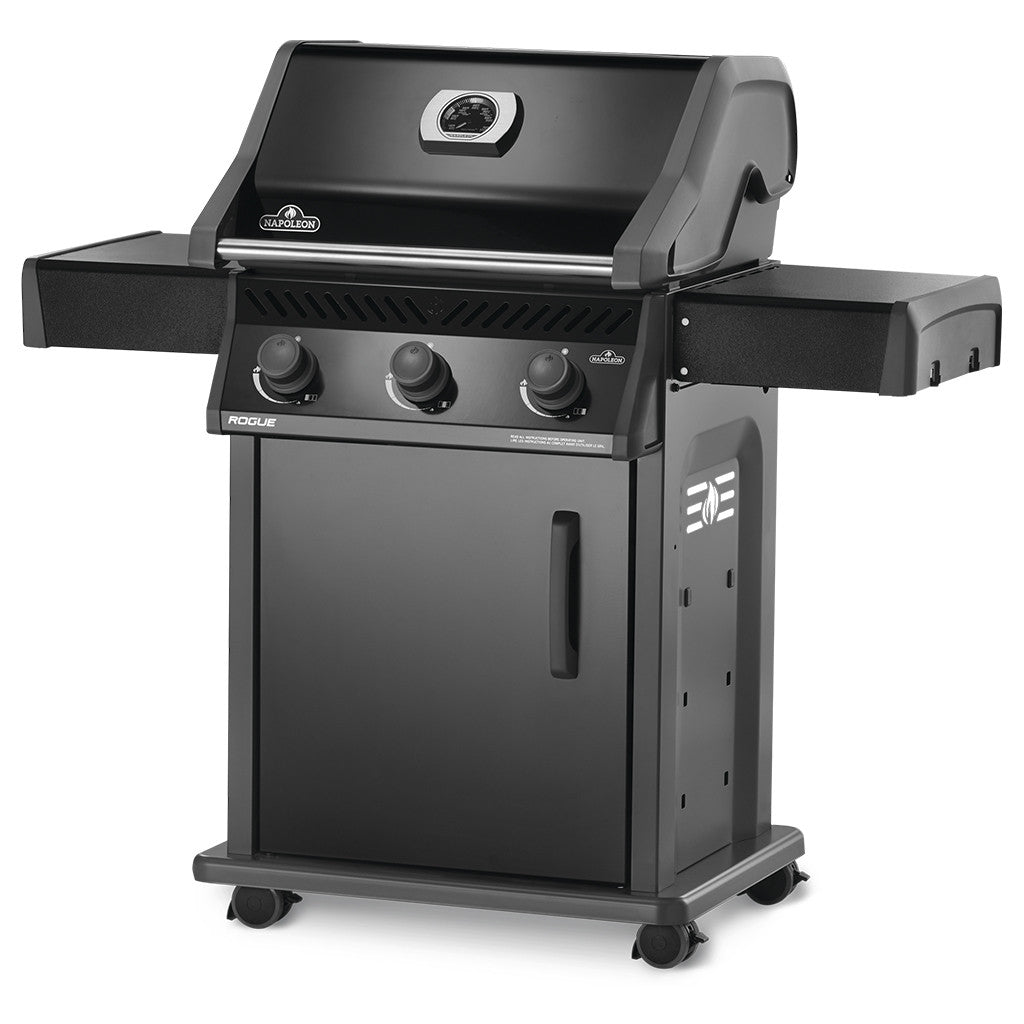 Napoleon Rogue 425 LP Gas Grill, Black with upgraded stainless steel grates