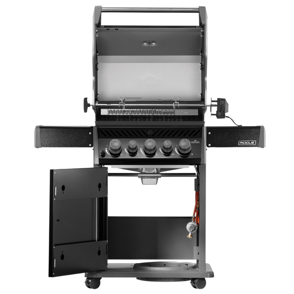Napoleon Rogue PRO 425 SIB LP Gas Grill with Infrared Side Burners Black