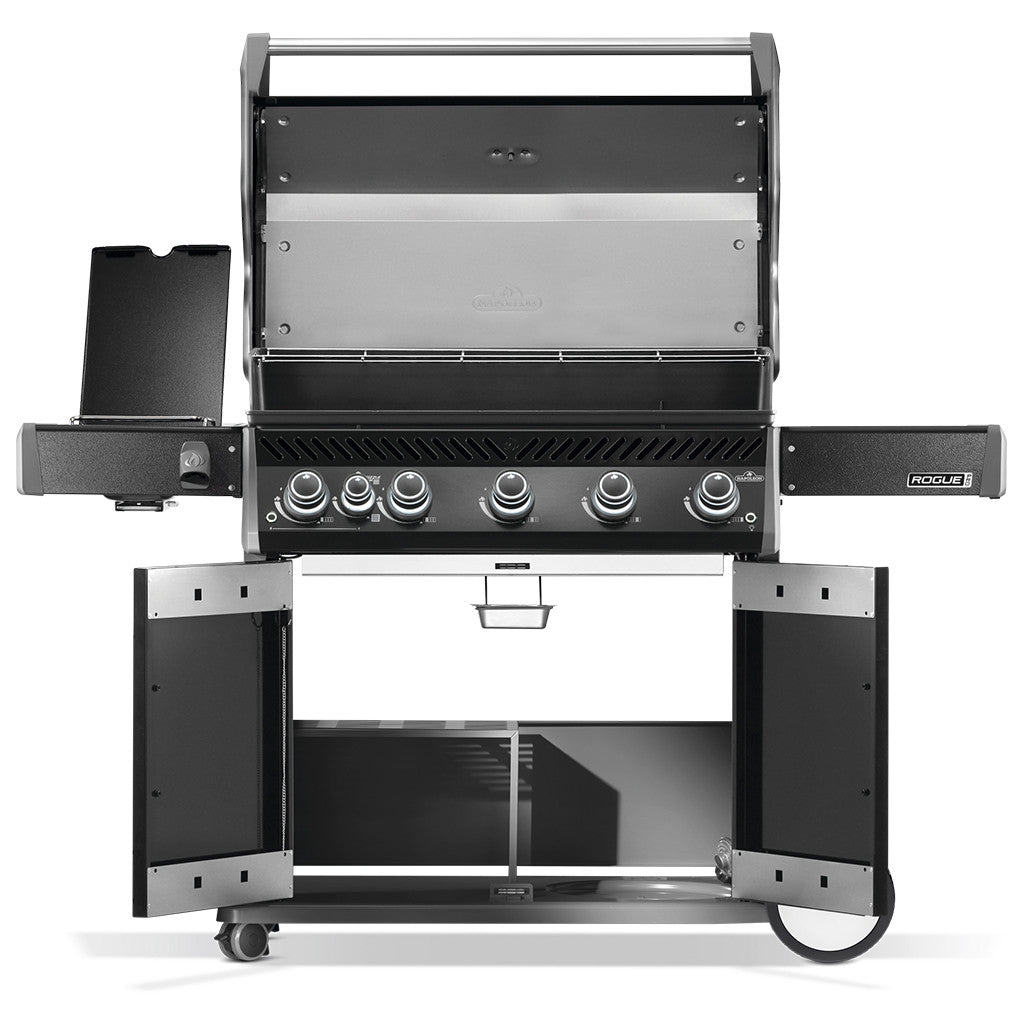 Napoleon Rogue PRO 625SIB LP Gas Grill with Infrared Side Burners Black