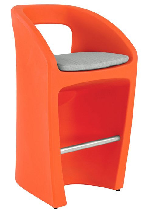 Tropitone Radius Bar Stool with Weight and Seatpad