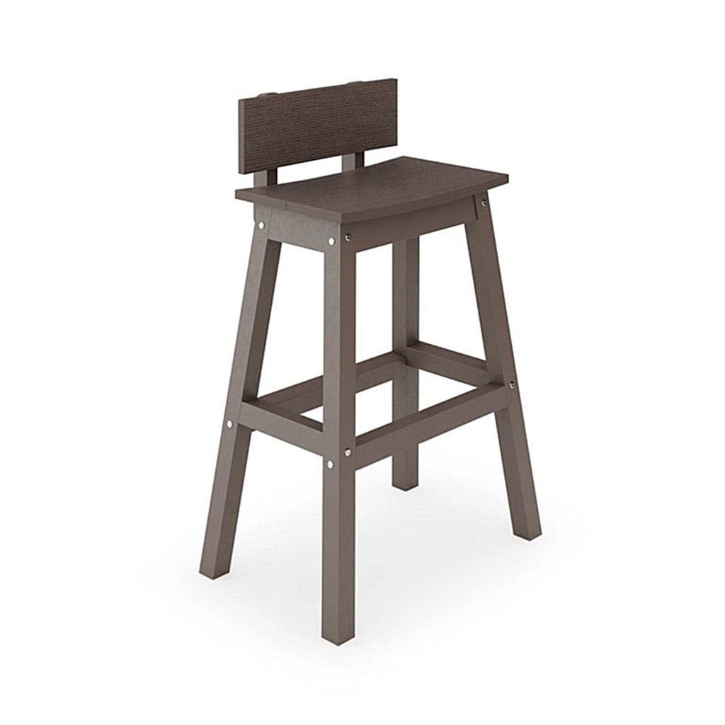 SoPoly Saddle Counter Stool w/Back