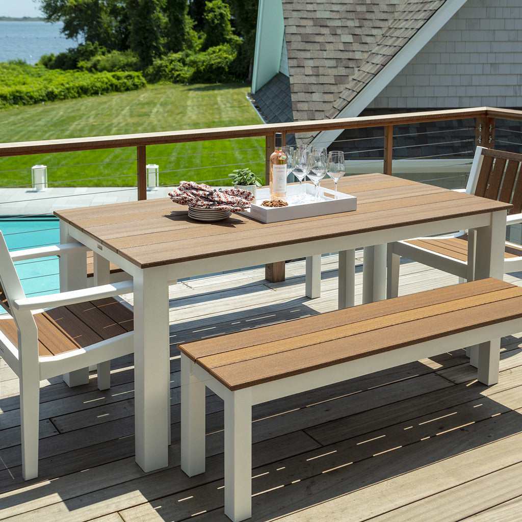 Seaside Casual Greenwich 60" Dining Bench Slatted