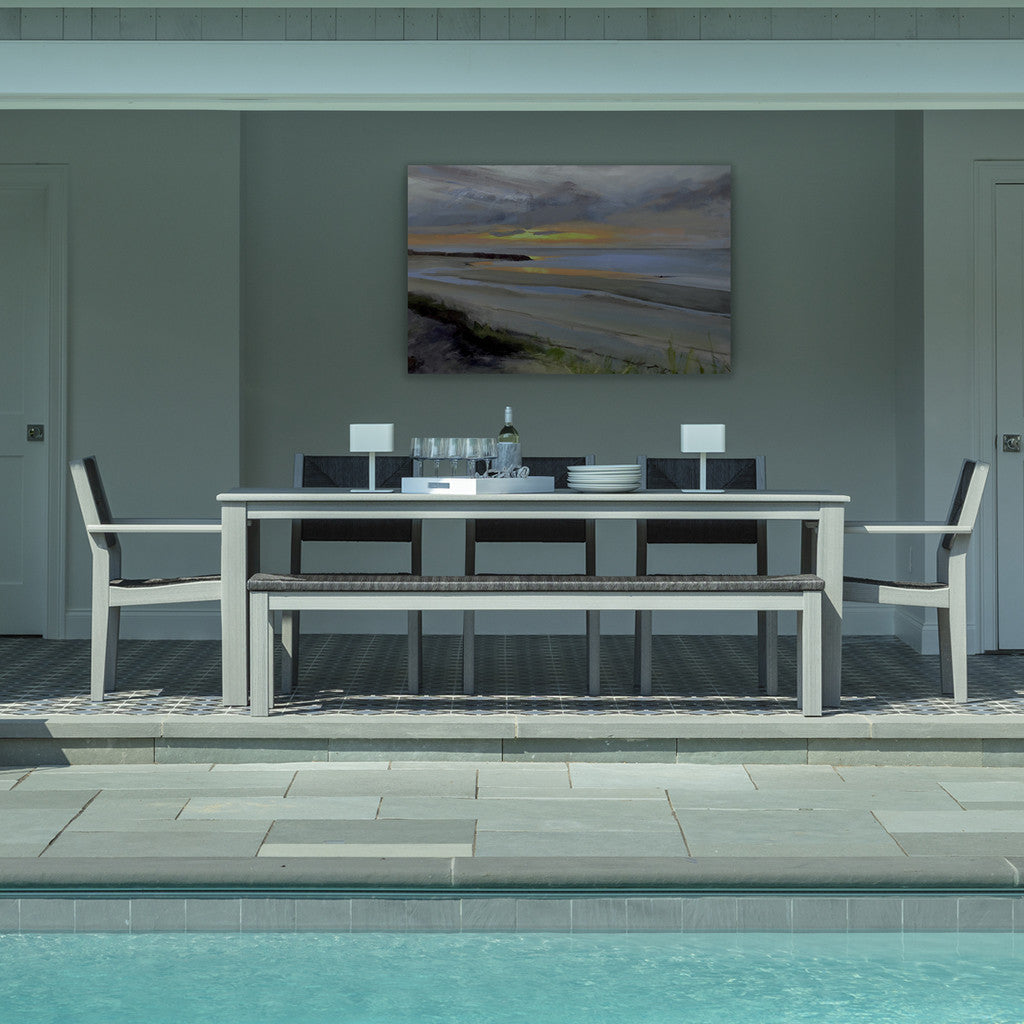 Seaside Casual Greenwich 80" Dining Bench Woven