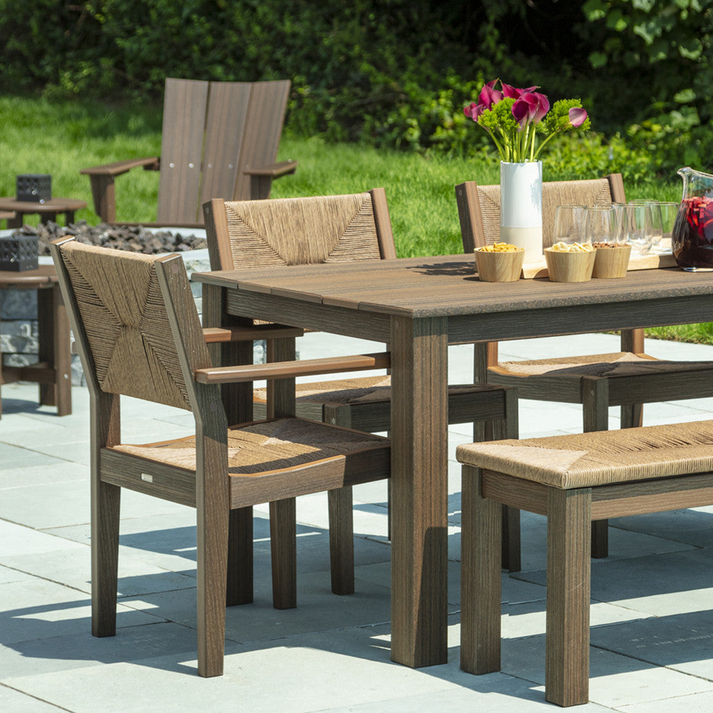 Seaside Casual Greenwich Dining Arm Chair Woven