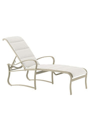 Tropitone Shoreline Padded Sling Chaise Lounge with arms