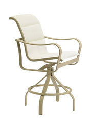 Tropitone Shoreline Padded Sling Swivel Bar Stool