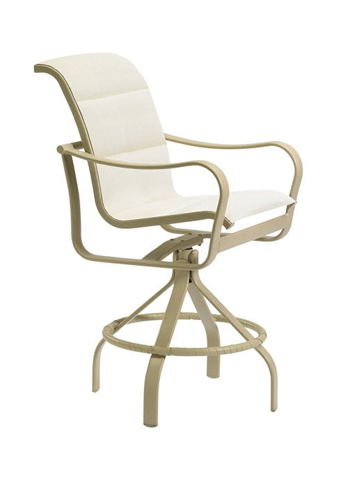 Tropitone Shoreline Padded Sling Swivel Bar Stool