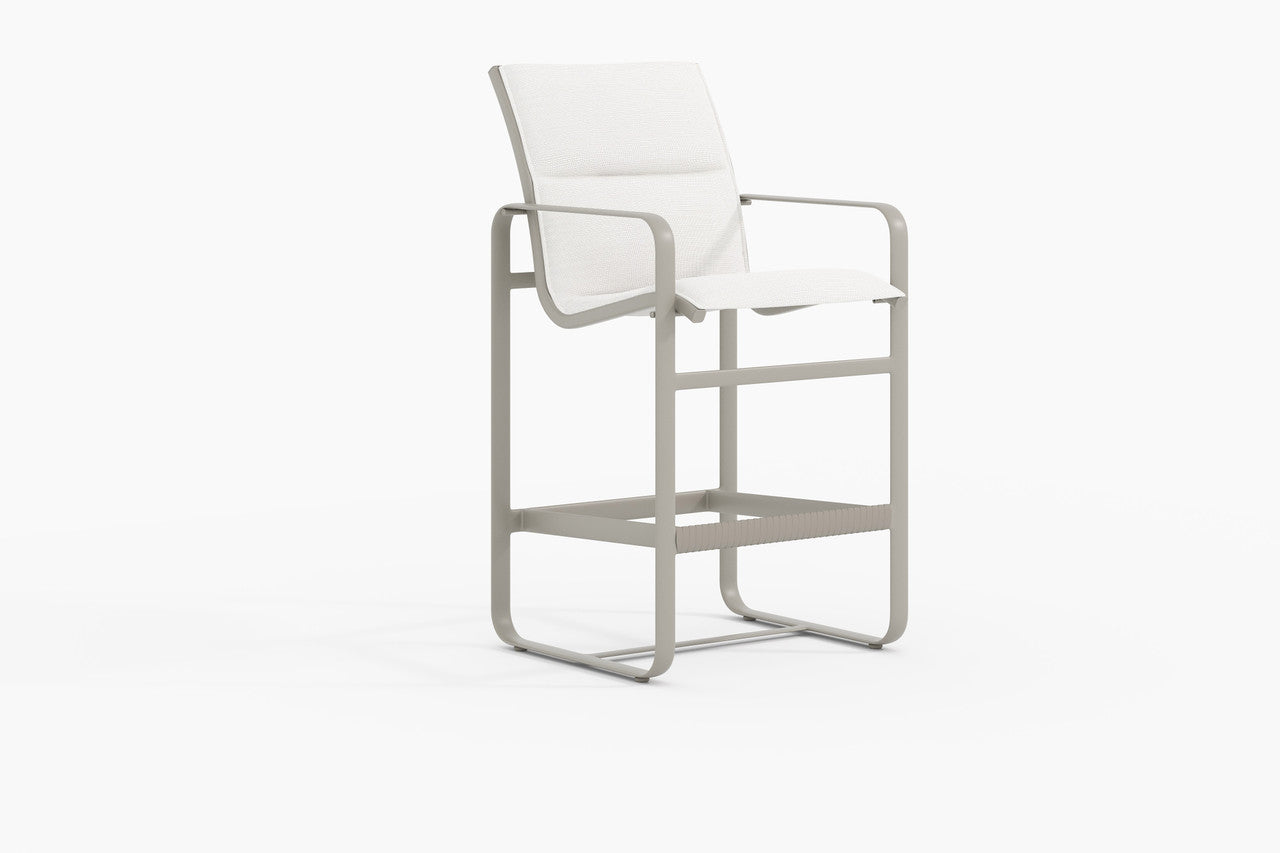 Tropitone Brasilia Padded Sling, Bar Stool Stationary 25"