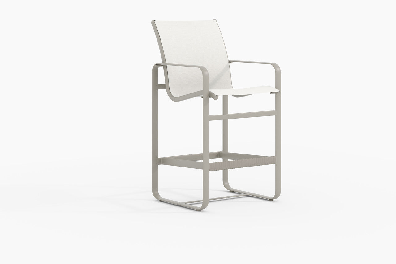 Tropitone Brasilia Padded Sling, Bar Stool Stationary 28"