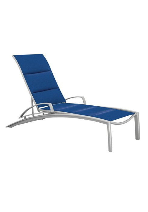 Tropitone South Beach Padded Sling Chaise Lounge with arms