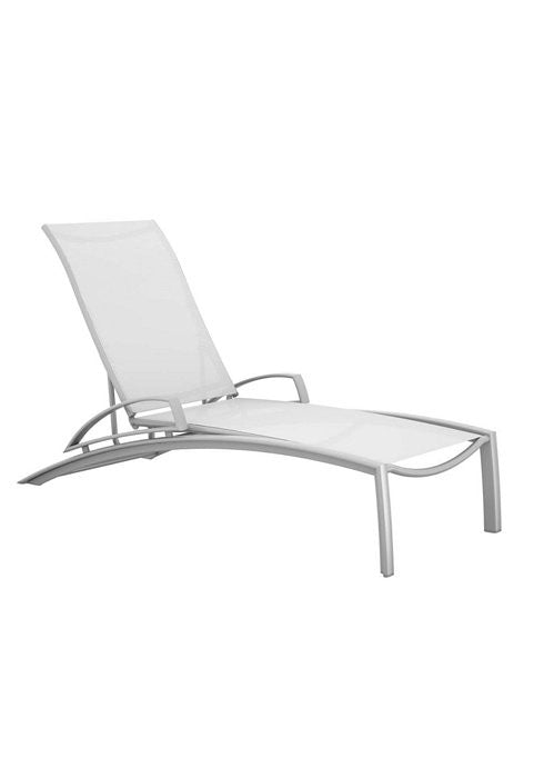 Tropitone South Beach Relaxed Sling Chaise Lounge with Arms