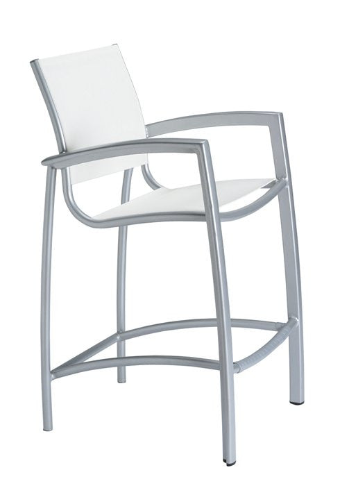 Tropitone South Beach Relaxed Sling Stationary Bar Stool