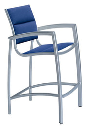 Tropitone South Beach Padded Sling Stationary Bar Stool