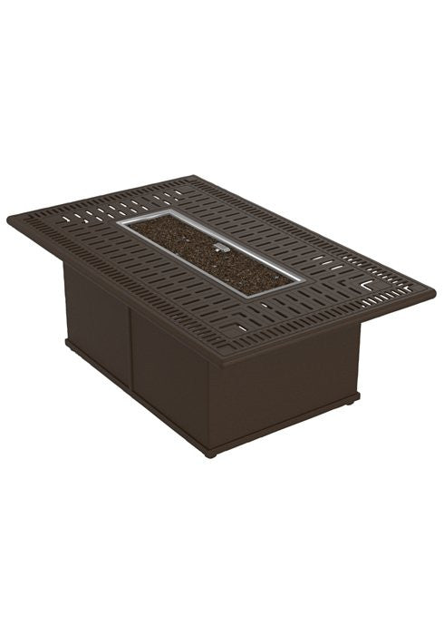 Tropitone Spectrum 53" x 32" Rectangular Fire Pit, Manual Ignition