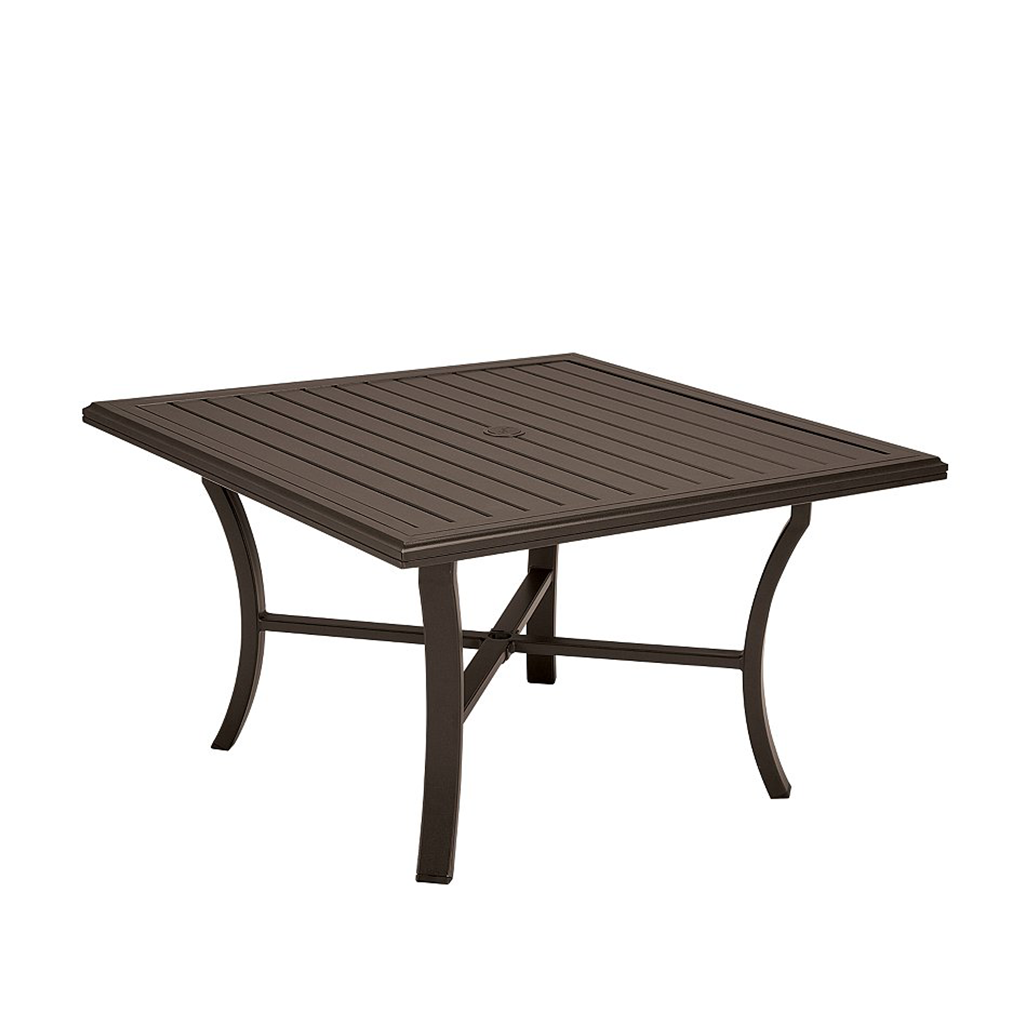 Tropitone Banchetto 48" Square KD Dining Umbrella Table