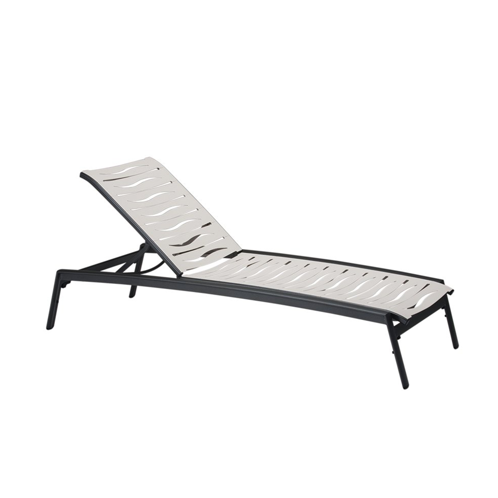 Tropitone Elance EZ SPAN™ Wave Segment Chaise Lounge with arms and wheels