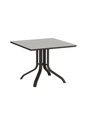 Tropitone Horizon Solid 30" Square KD Pedestal Dining Umbrella Table